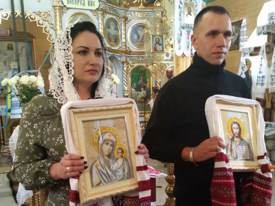 На Волині повінчалася пара військових з Луганщини