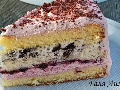 Торт “Орхідея” з малиновим та Орео-кремом: новий авторський рецепт