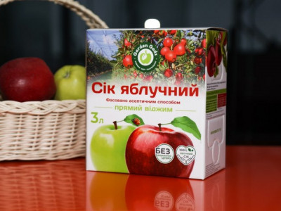 Соки, смузі та яблучні чипси ФГ “Гадз”відтепер на прилавках вінницьких супермаркетів