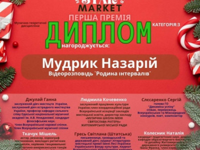 Тернопільський вихованець мистецької школи виборов премію на міжнародному конкурсі