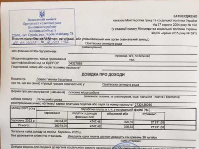 Голова Оратівської ТГ оприлюднила свою зарплату