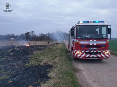 У Кременчуцькому районі горіла суха рослинність