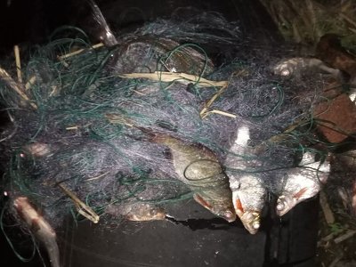 На Кременчуччині водні поліцейські затримали одного браконьєра та вилучили 600 метрів сіток
