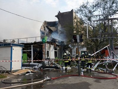 Черкаські патрульні показали перші хвилини після ракетної атаки росіян (Відео)
