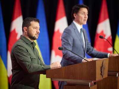 Зеленський зустрівся з Трюдо: Канада надає військовий пакет та 650 млн CAD та навчатиме пілотів на F-16