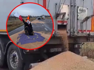 Польські фермери висипали зерно з українських фур на кордоні - поліція почала розслідування