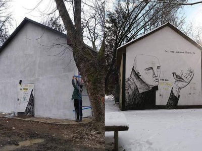 В Ужгороді знищили останній мурал харківського художника Гамлета Зіньковського