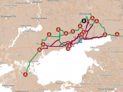 росіяни будують залізницю через південь ТОТ Запорізької області