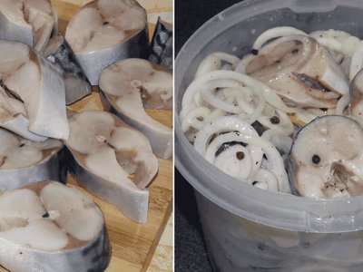 Маринуємо скумбрію з цибулькою та часничком – це дуже смачно, ніжно і рецептик простіше-простого
