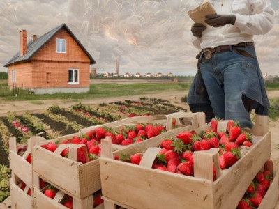 “В поле беремо аптечку і ховаємося у ямку”: як на березі Каховського водосховища під обстрілами вирощують полуницю (ВІДЕО)