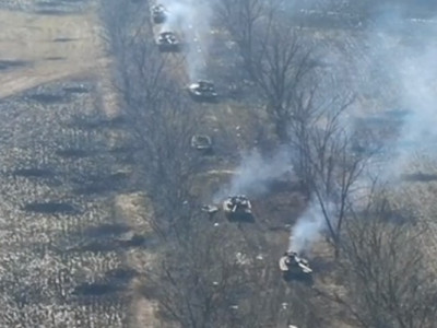 Бійці роти «Пегас» знищили танкову колону окупантів