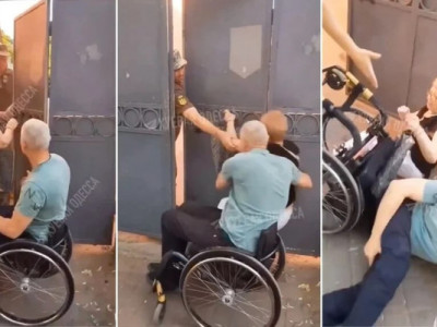 На Одещині працівники ТЦК штовхнули жінку на чоловіка з інвалідністю: коментар військкомату