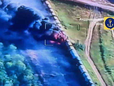 Успішна операція ГУР: на Запоріжжі палає ешелон з російським пальним