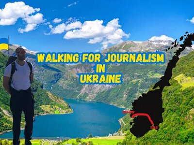 450 км солідарності: норвежець йде пішки на підтримку українських журналістів