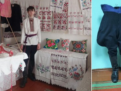У сільському музеї на Чернігівщині зберігається український національний одяг, якому понад сто років (Відео)