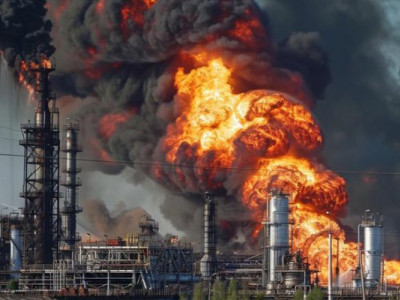 Атака дронів по нафтобазі в Брянську: десятки вибухів, нищівні наслідки