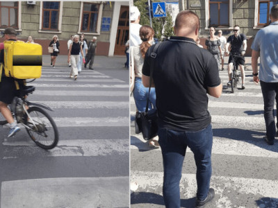 Чому велосипедисти і самокатники перетворюють пішохідні переходи на трасу