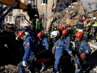 Масований удар рф по Києву: зруйнована п'ятиповерхівка, багато загиблих