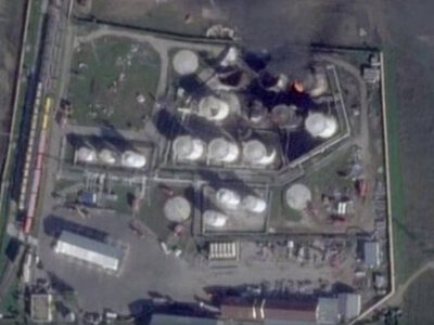 У окупованому Криму повторно влучили в нафтобазу