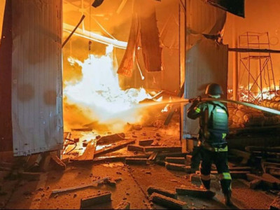 Вогненна ніч на Харківщині: палає цивільне підприємство та учбовий заклад