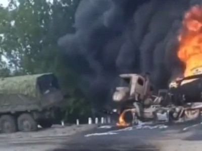 Окупанти знищили власну логістичну колону