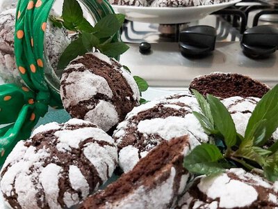 Шоколадне мармурове печиво (Потріскане печиво) + секрет випікання 