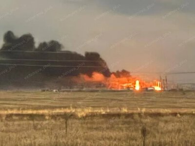 Відео: На Курщині дрон влетів у підстанцію, тисячі росіян на ніч залишилися без світла