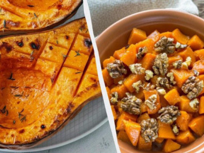 Запечений гарбуз з медом та горіхами