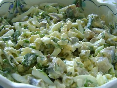 Рецепт салату з пекінської капусти та горошку