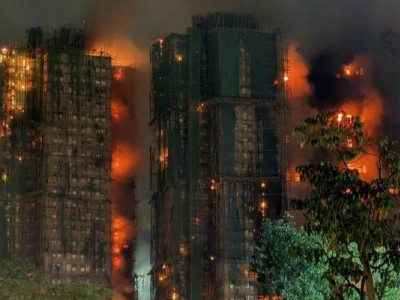 Смертельна пожежа в Гонконзі: затримано трьох співробітників будівельної фірми