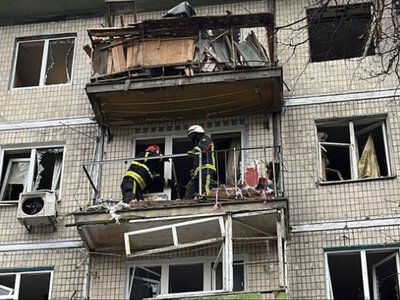 У Житомирі під час атаки рф на балкон квартири влетів двигун від шахеда