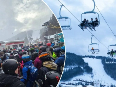 Натовпи відпочивальників і довгі черги на підйомник. Що відбувається на Буковелі