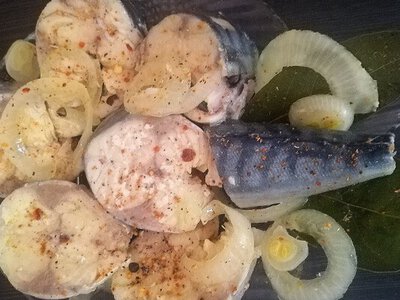 Скумбрія солена (у маринаді): магазинна - відпочиває 