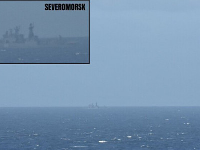 російський бойовий корабель супроводжує два судна «тіньового флоту» біля узбережжя НАТО