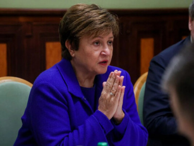 Голова МВФ Георгієва прибула до Києва з першим візитом з 2023 року