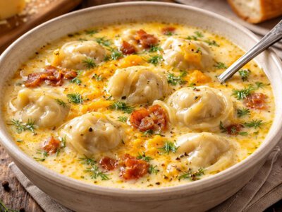 Неймовірно смачний суп з пельменів та сиру: швидко та просто