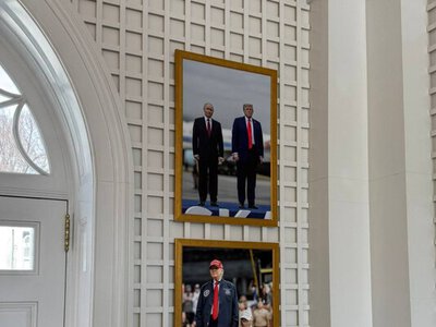 У коридорі Білого дому з’явилося спільне фото Трампа і Путіна