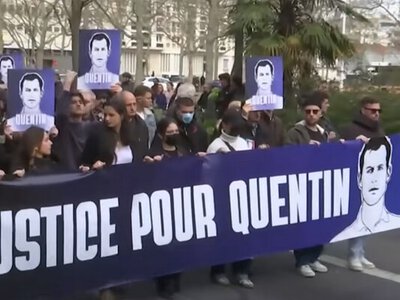 Тисячі людей вийшли на марш протесту ультраправих у Франції після смерті активіста (ВІДЕО)