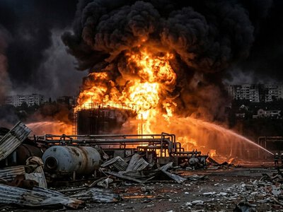 У Новоросійську після атаки спалахнув нафтовий термінал