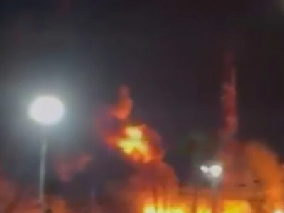 Масштабна пожежа спалахнула на нафтоперевальному терміналі тихорецьк-нафта в краснодарському краї після атаки дронів