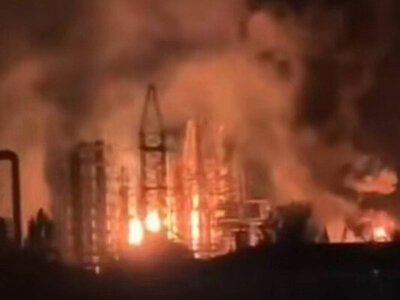 У росії горять Афіпський НПЗ і порт