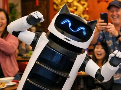 У Каліфорнії робот-офіціант дав збій і влаштував «танець» посеред залу