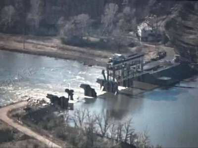 Росія зруйнувала греблю на Сіверському Дінці