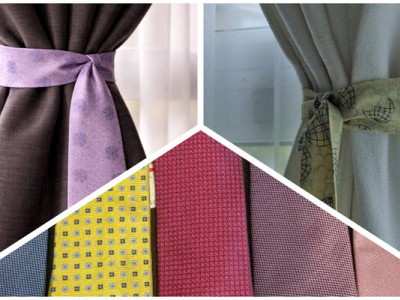 Господині розповіли, як зробити підхвати для штор зі старих чоловічих краваток