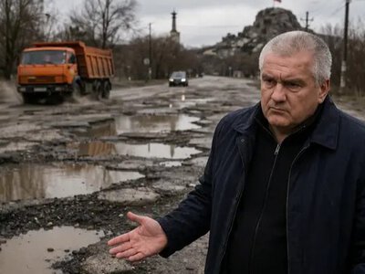 У Криму окупанти скаржаться на стан доріг: змило дощем