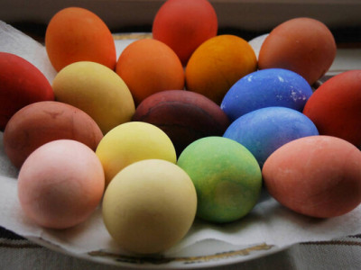 Як пофарбувати яйця без хімії: трави, капуста та цибулеве лушпиння