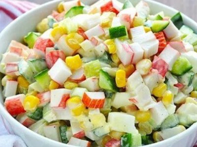 Нагадуємо про смачний та швидкий салат з крабовими паличками Ходовий