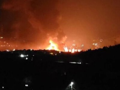 У Туапсе після четвертої масованої атаки спалахнула пожежа в порту і на НПЗ