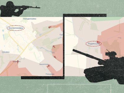 Росіяни просочуються в Костянтинівку і штурмують Родинське: як змінилася лінія фронту за тиждень