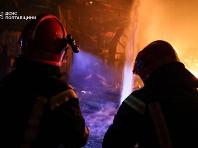 Ракета РФ вдарила по рятувальниках, які приїхали гасити пожежу на Полтавщині